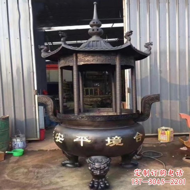 鹤壁精美古代铜香炉雕塑,成就您的家庭情调