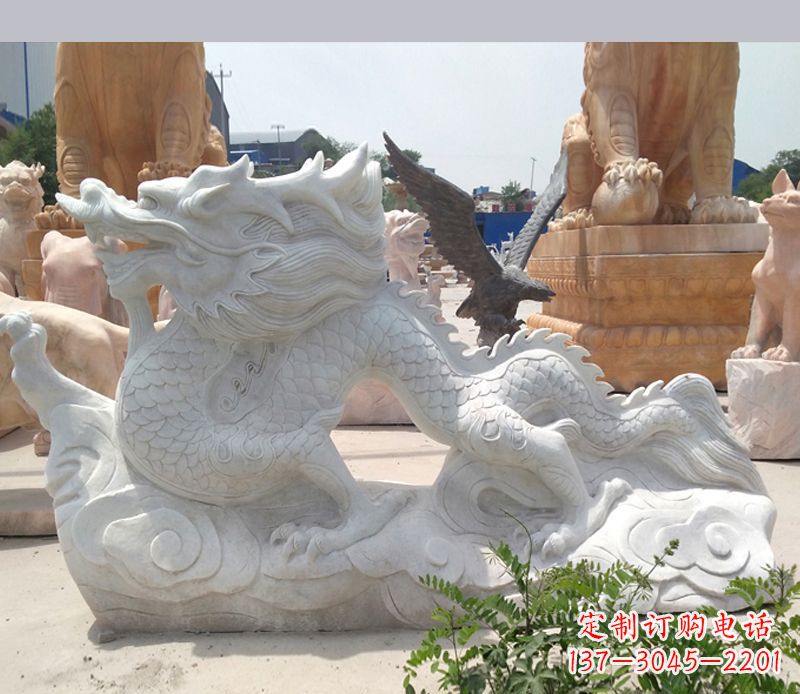 鹤壁古代镇宅动物龙石雕