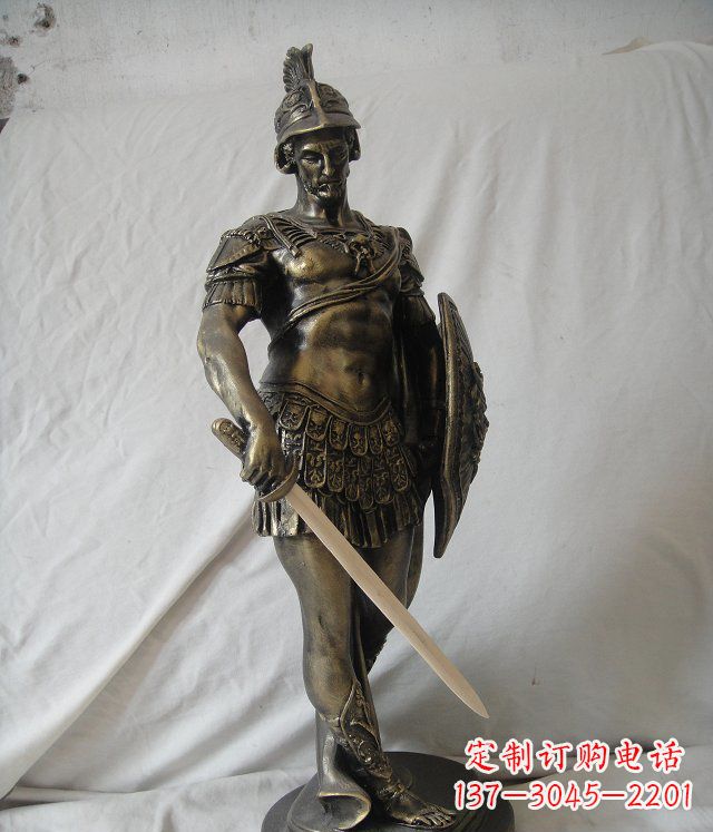鹤壁古罗马风格的玻璃钢战士雕塑