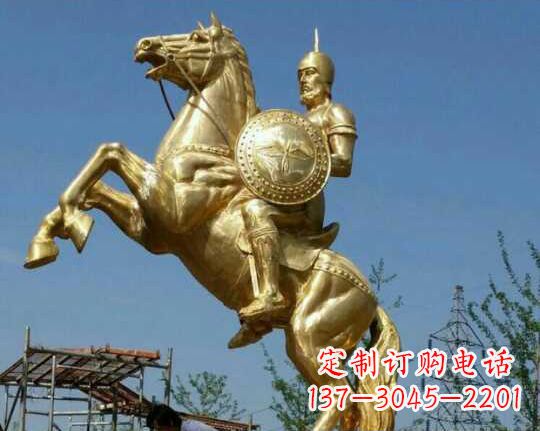 鹤壁古罗马战士骑马铜雕——让你呈现最传统的骑士风采
