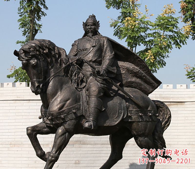 鹤壁古人骑马铜雕