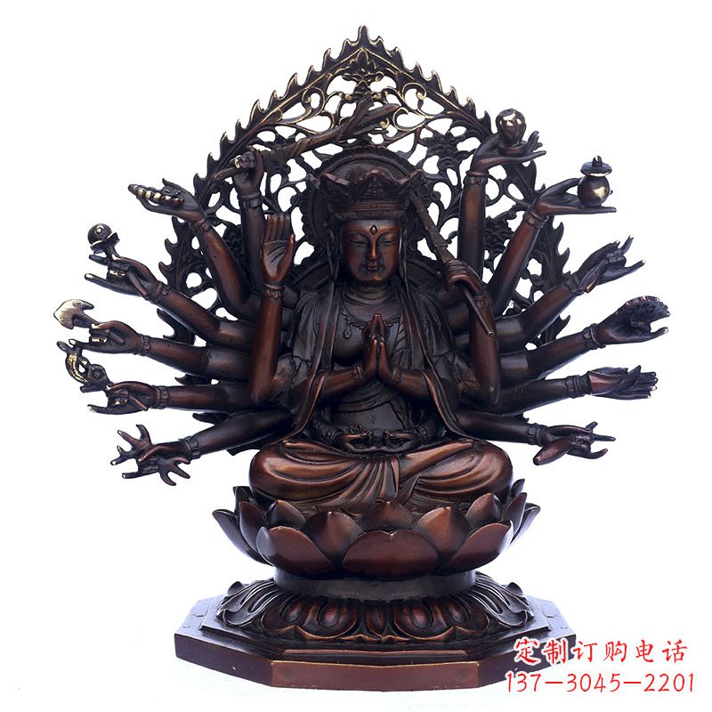 鹤壁精致古铜观音雕塑