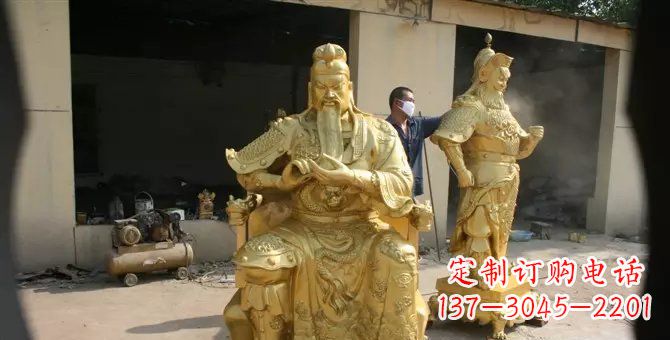鹤壁关帝武财神铜雕