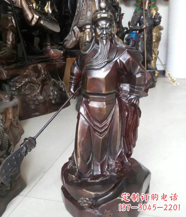 鹤壁关公古代人物铜雕 (3)