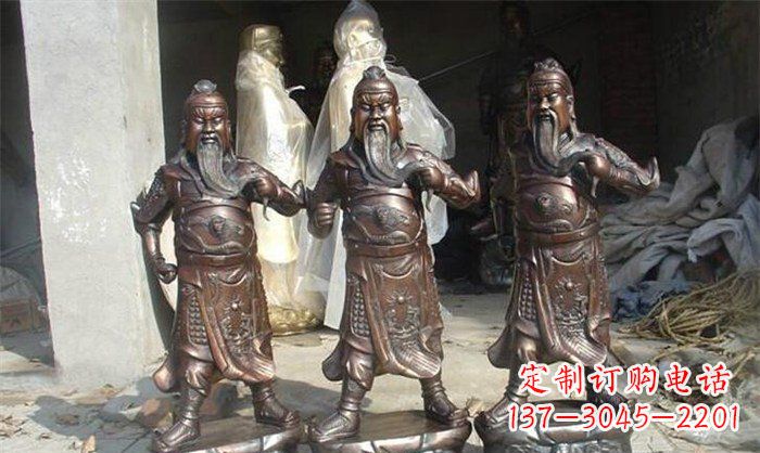 鹤壁精美绝伦的关公铜雕塑