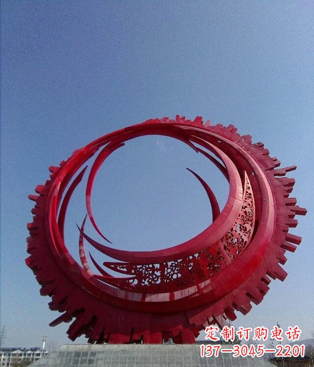 鹤壁广场不锈钢齿轮圆盘雕塑