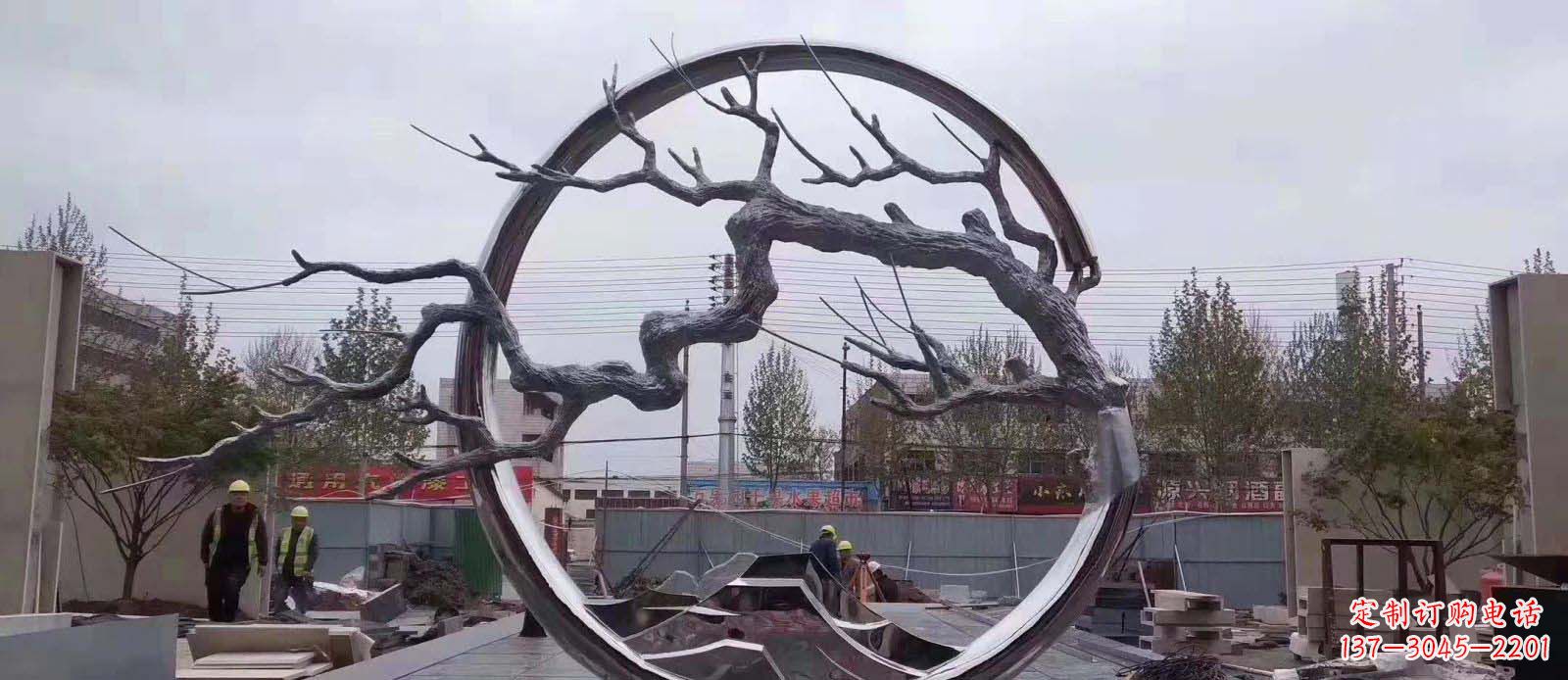 鹤壁精致不锈钢抽象树枝雕塑