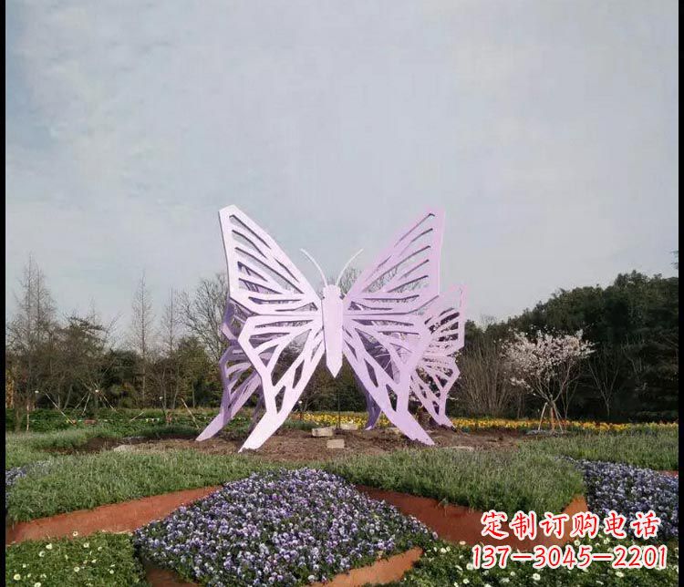 鹤壁中领雕塑厂家精美不锈钢蝴蝶雕塑