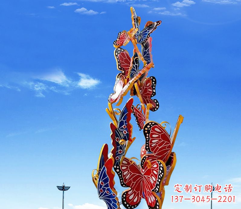 鹤壁浪漫的不锈钢大型蝴蝶雕塑