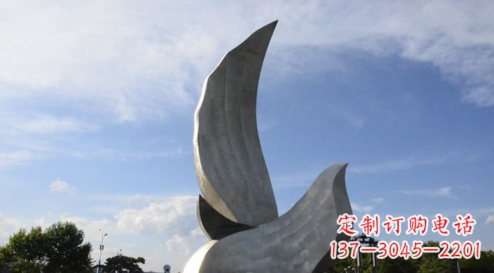 鹤壁领雕塑带来的和平鸽雕塑