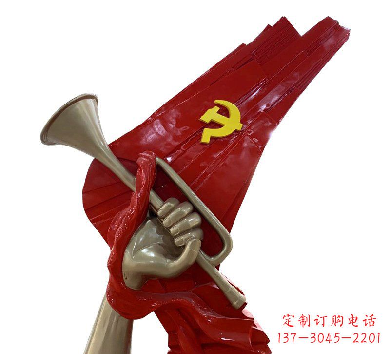 鹤壁优质不锈钢党旗雕塑