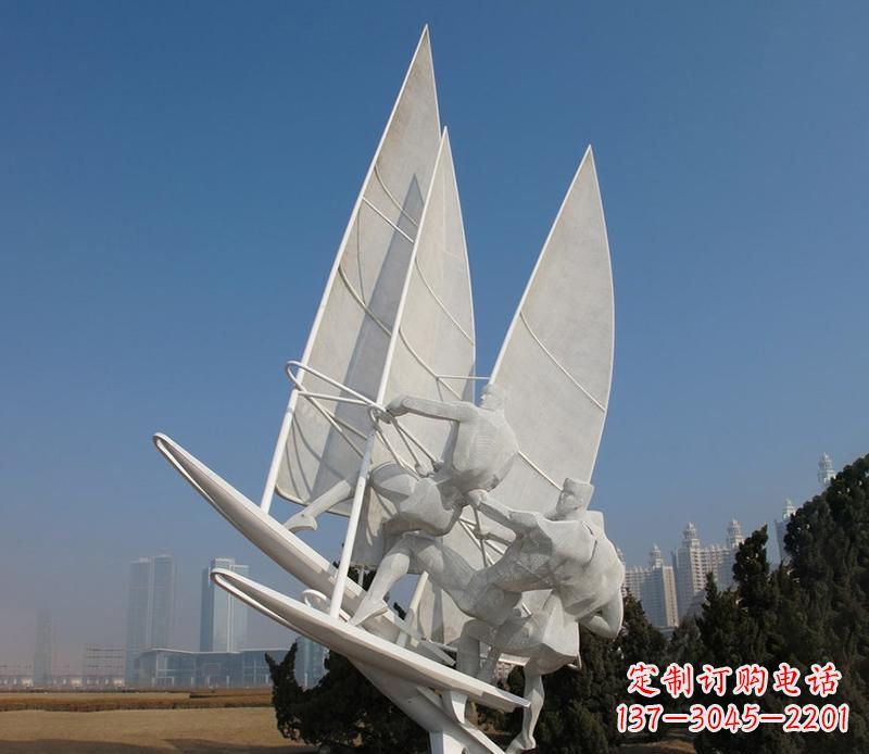 鹤壁不锈钢帆船比赛运动雕塑