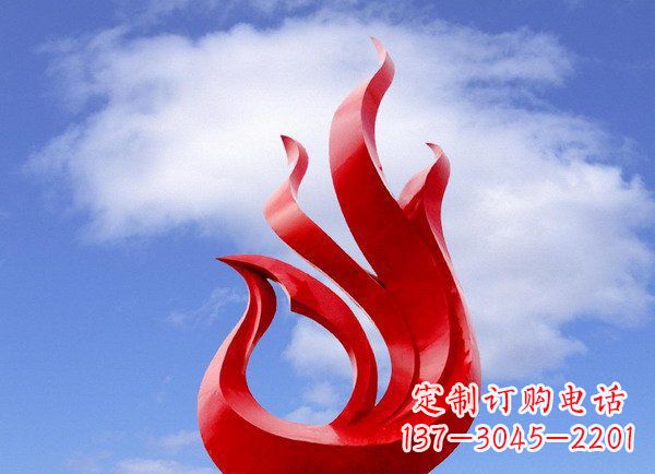 鹤壁广场不锈钢凤凰雕塑 (2)