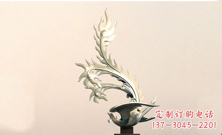 鹤壁精致的不锈钢凤凰雕塑