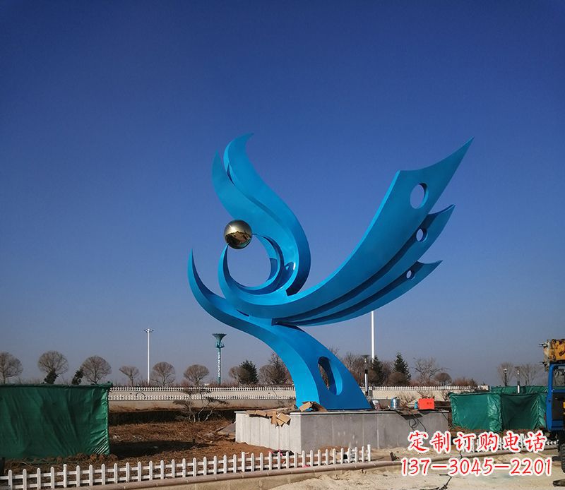 鹤壁广场不锈钢凤凰雕塑