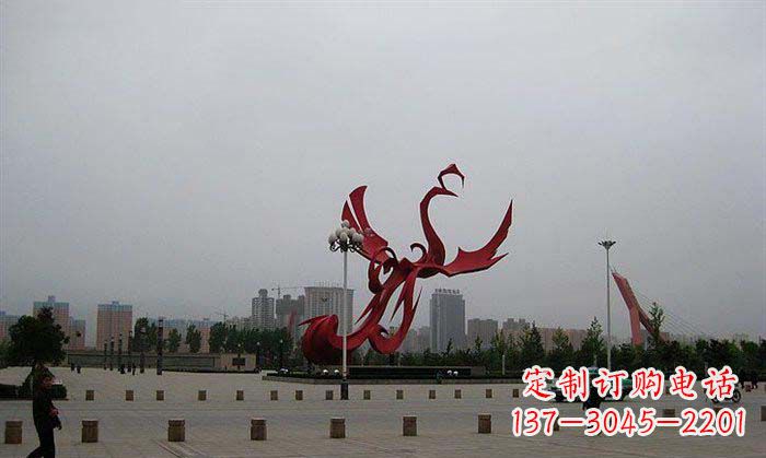 鹤壁广场不锈钢凤凰展翅雕塑