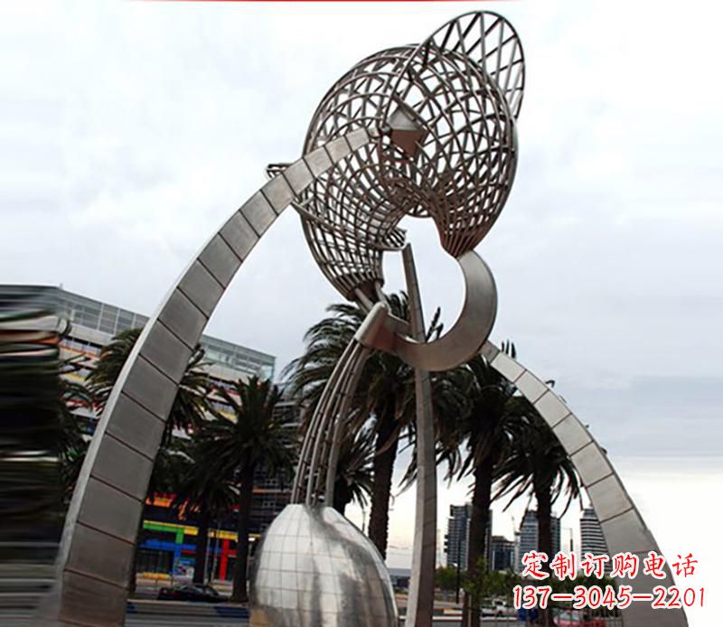 鹤壁广场不锈钢海螺雕塑