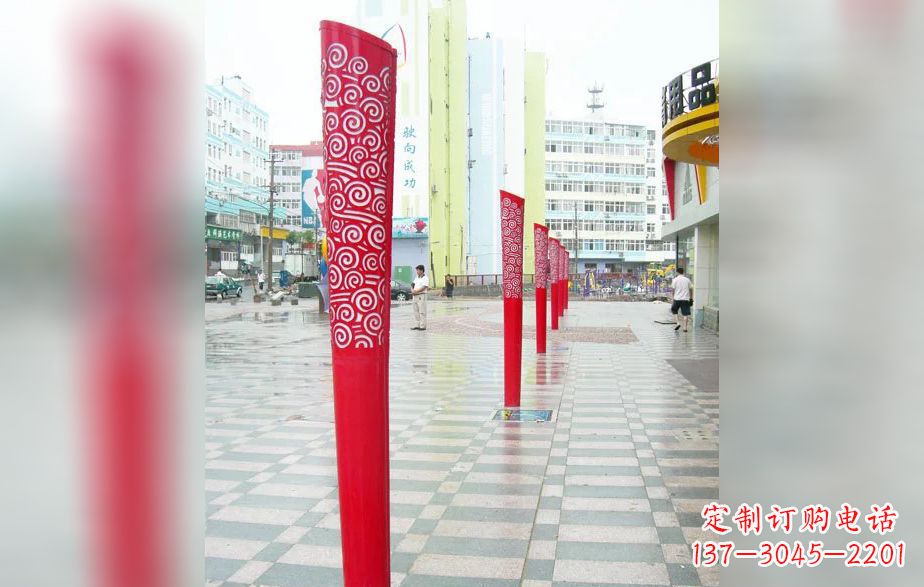 鹤壁广场不锈钢火炬雕塑