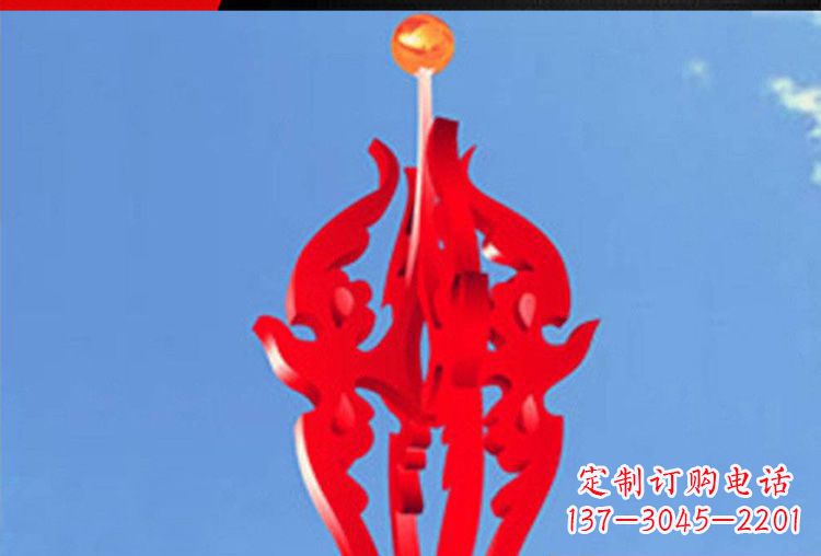 鹤壁广场不锈钢火苗景观雕塑1