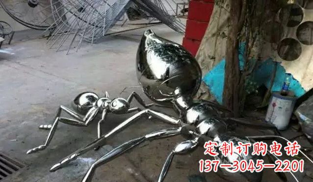 鹤壁中领雕塑|不锈钢蚂蚁雕塑