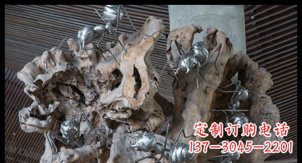 鹤壁展现自然的优雅——不锈钢蚂蚁上树景观雕塑