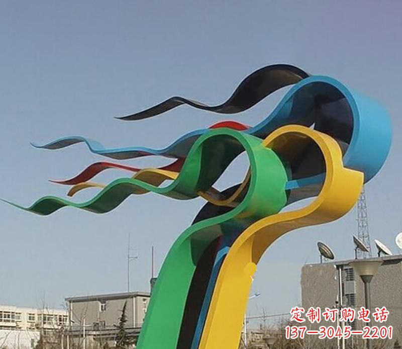 鹤壁现代时尚飘带景观雕塑