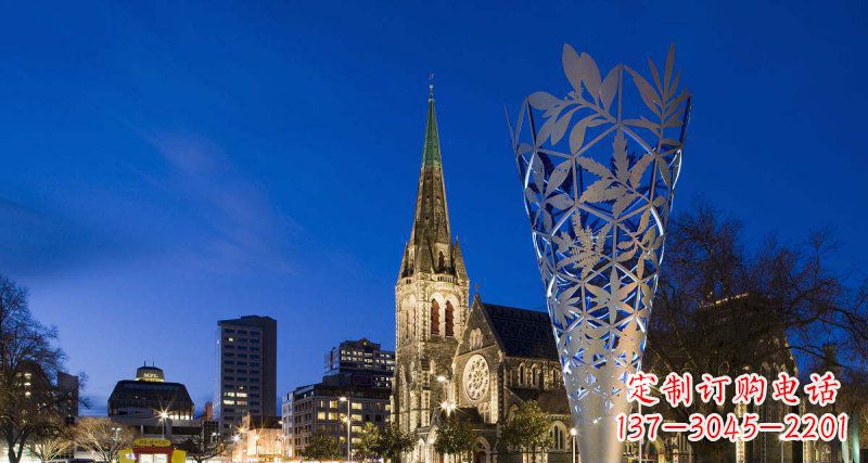 鹤壁不锈钢树叶雕塑——给现代空间带来优雅古朴之美