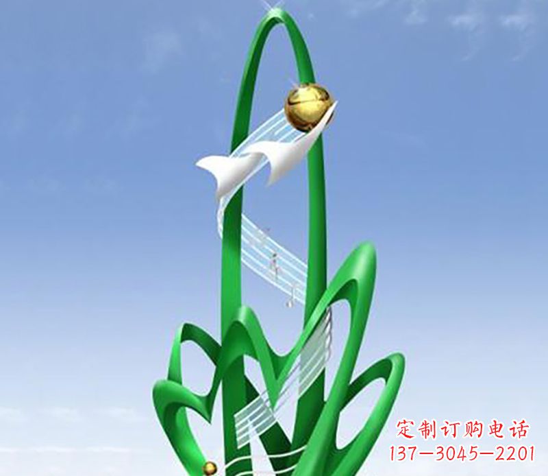 鹤壁广场不锈钢树叶景观雕塑