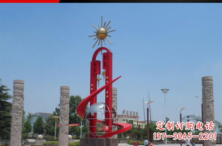鹤壁精美不锈钢太阳花雕塑