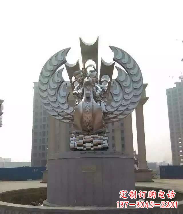 鹤壁欣赏美丽的不锈钢凤凰雕塑