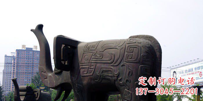 鹤壁中领雕塑|大象铜雕塑