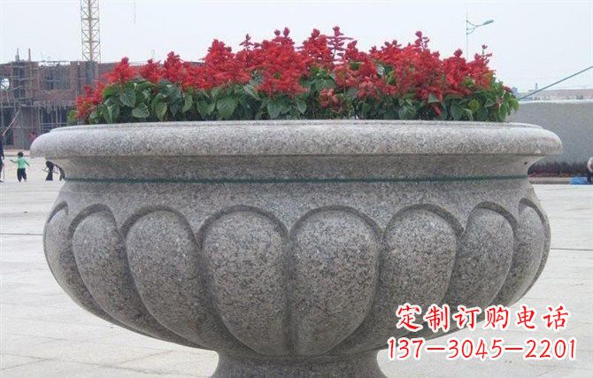 鹤壁广场大理石花盆雕塑