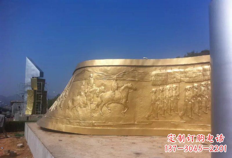 鹤壁广场锻铜书卷雕塑