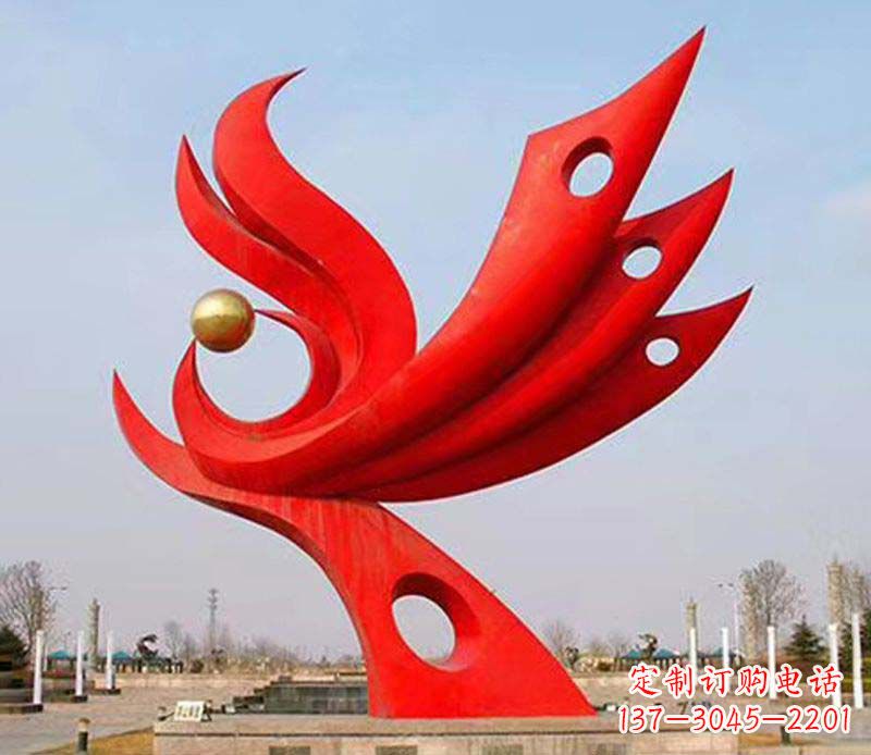 鹤壁中领雕塑——高质量的凤凰不锈钢雕塑