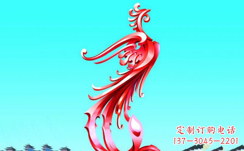 鹤壁精美的凤凰不锈钢塑料雕塑