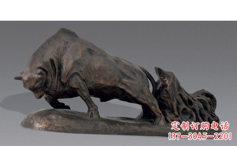 鹤壁广场耕地牛动物铜雕