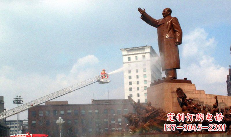 鹤壁精致雕塑，极致致敬——毛主席景观铜雕