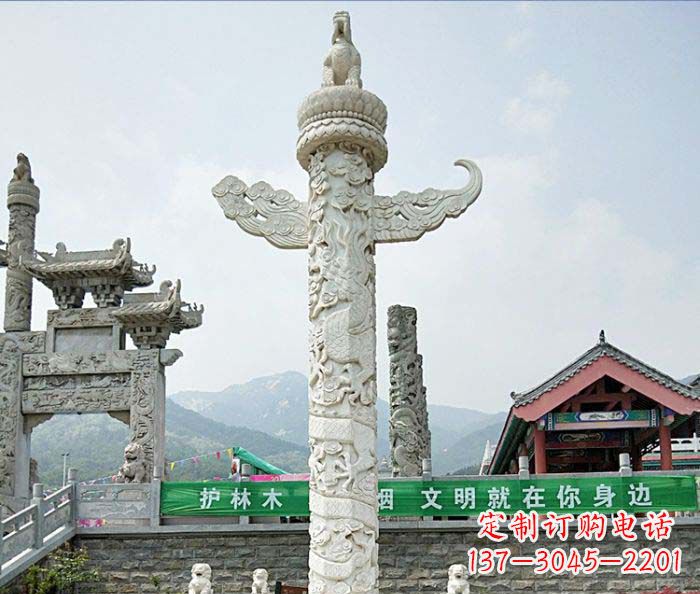 鹤壁广场景观大理石华表石雕