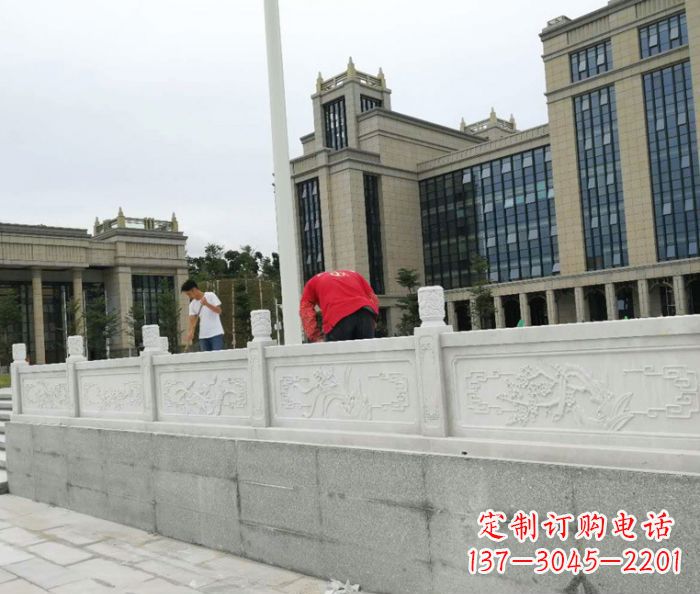 鹤壁广场景观大理石栏板雕塑 (2)