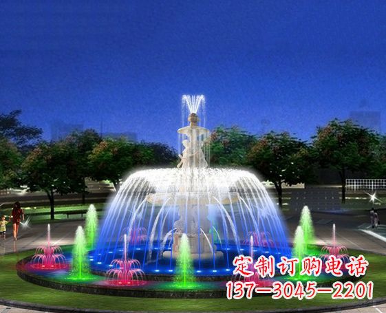 鹤壁广场景观大型喷泉石雕 (2)