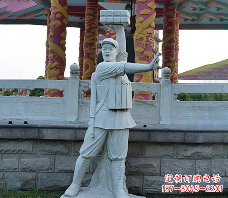 鹤壁广场景观董存瑞石雕