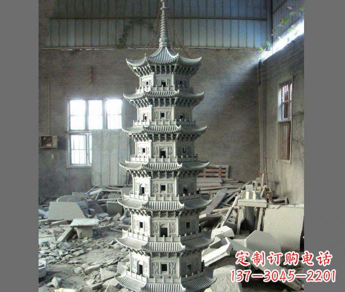 鹤壁广场景观多层宝塔石雕