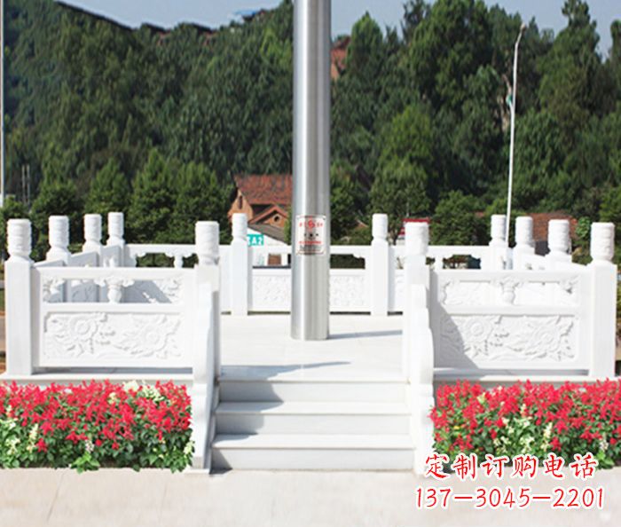 鹤壁领汉白玉升旗台雕塑