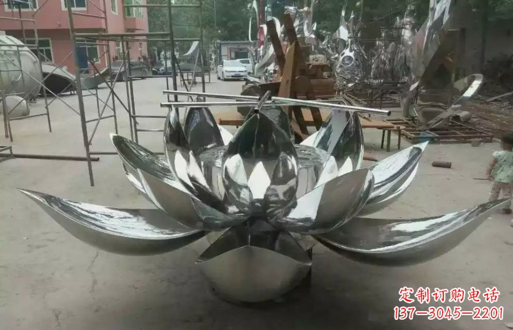 鹤壁精致独特的莲花不锈钢雕塑