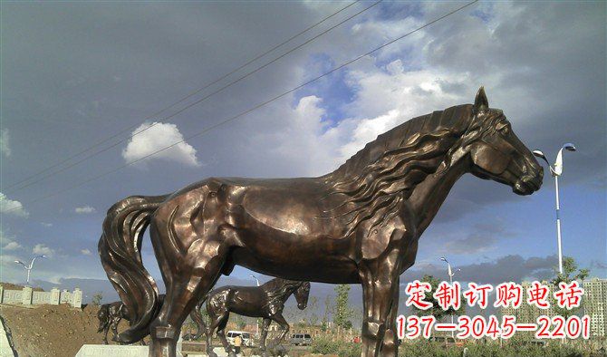 鹤壁精致细腻的马动物铜雕