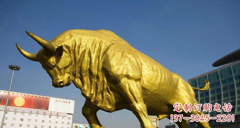 鹤壁广场牛动物铜雕