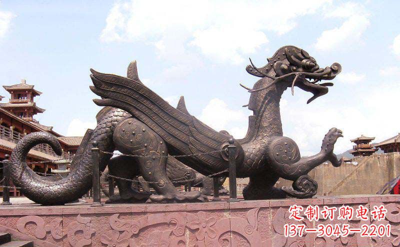鹤壁舞动古典风采的貔貅铜雕