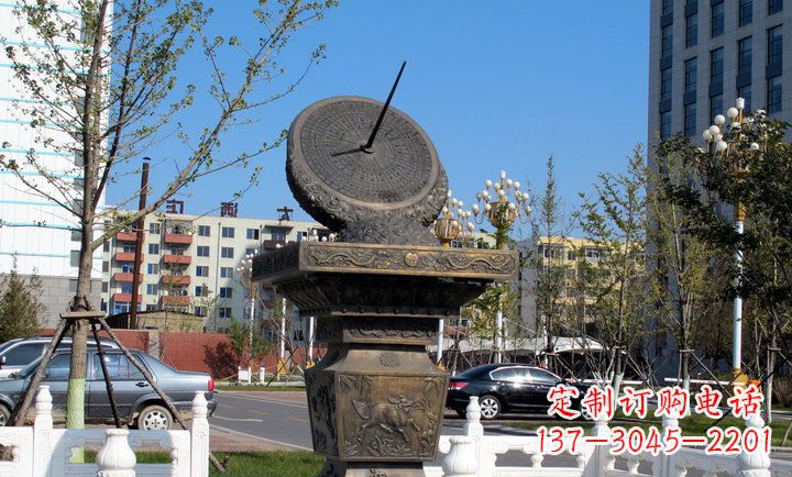 鹤壁中领雕塑专业定制日晷铜雕