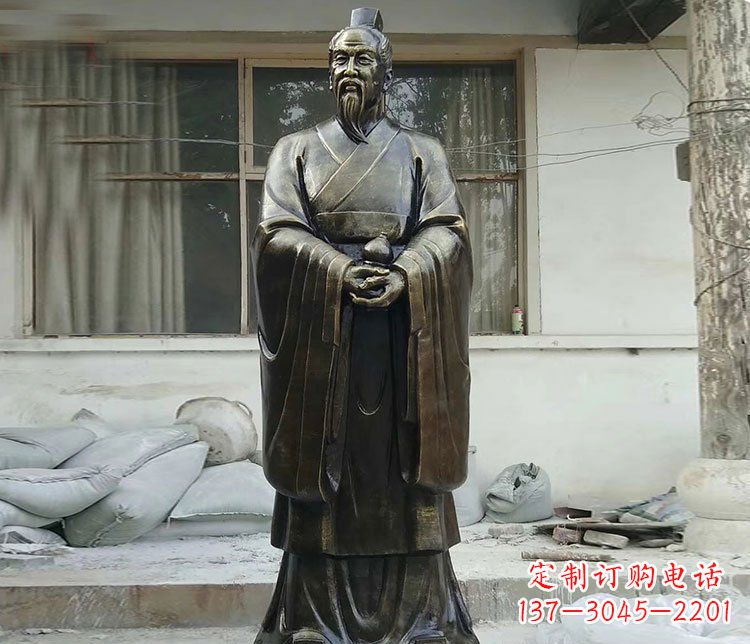 鹤壁扁鹊人物铜雕塑,高雅栩栩如生