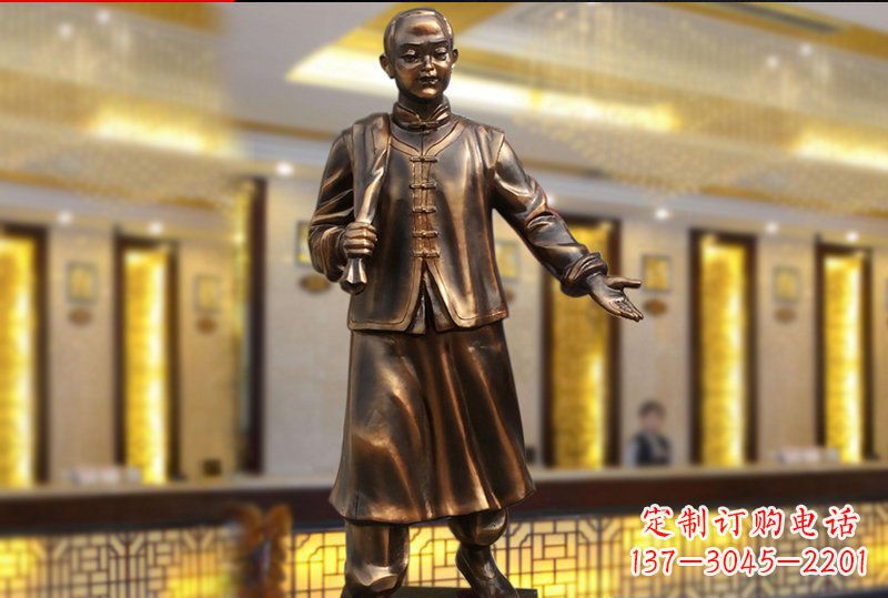 鹤壁精致传统,店小二人物雕塑